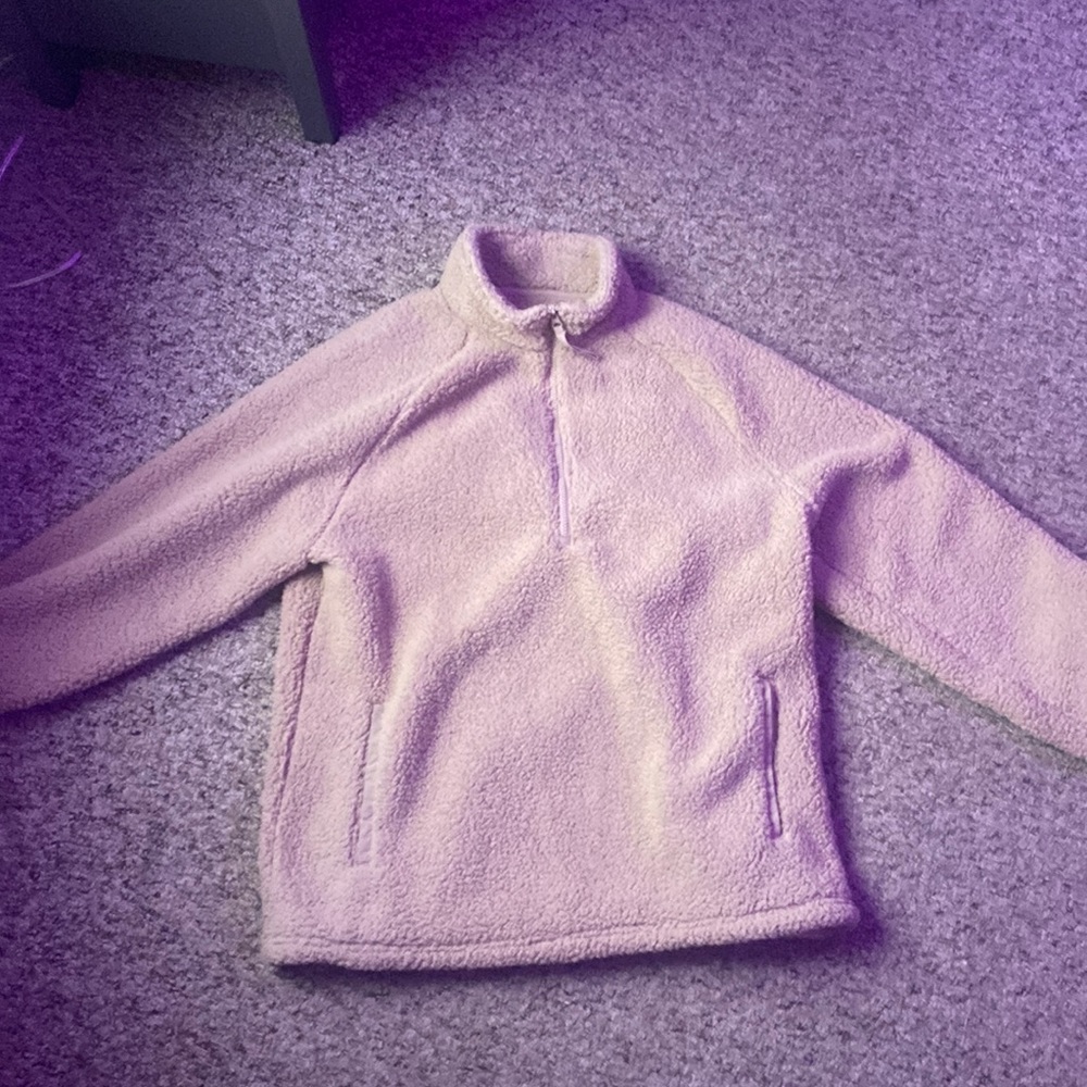 Cream fleece turtle neck